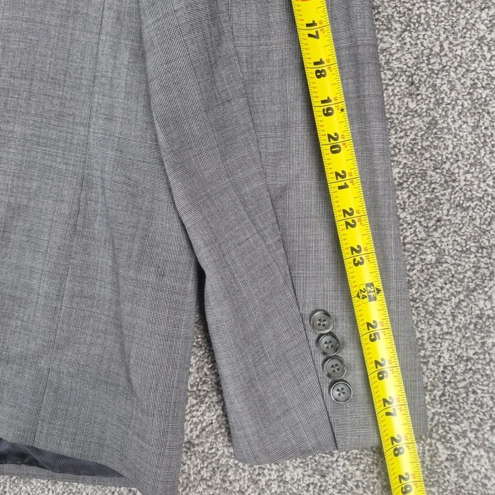 Brooks Brothers Blazer Mens 46L‎ Gray Vitale Barberis Wool Fitzgerald